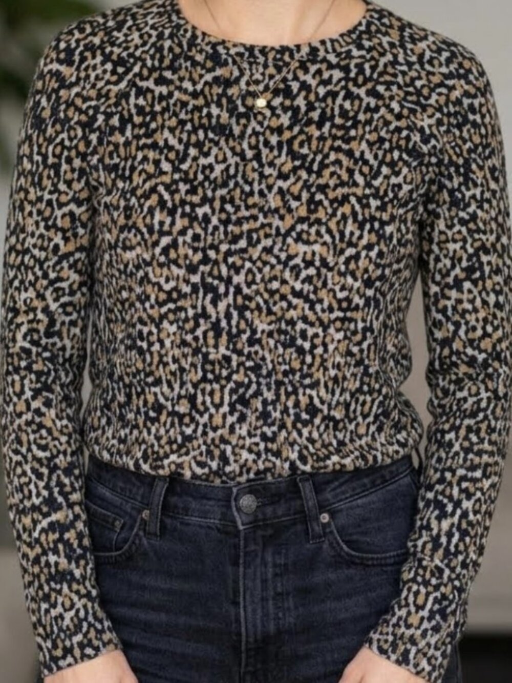 J. McLaughlin Dense Textured Leopard or Cheetah Print Size M